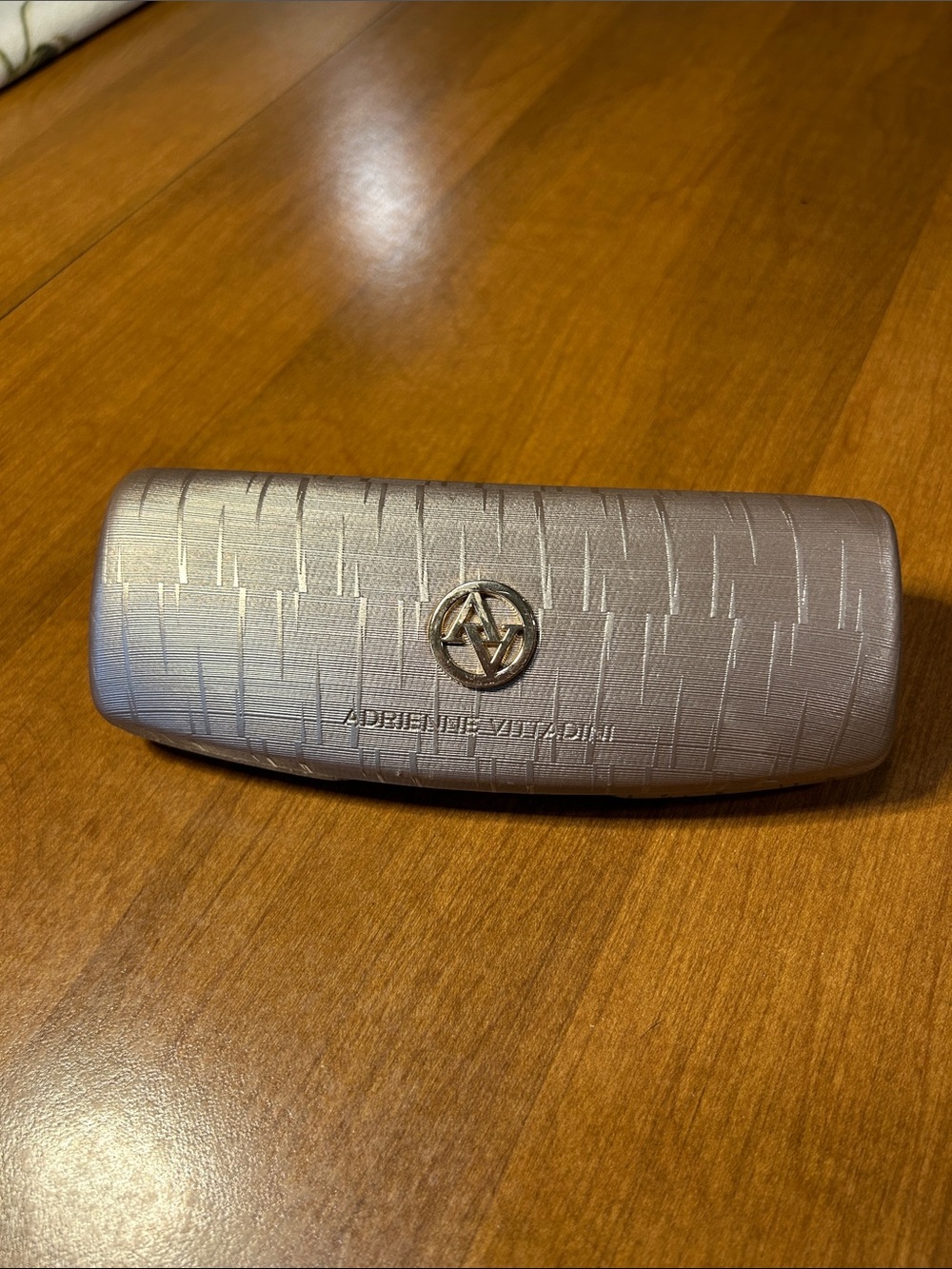 Adrienne Vittadini Metallic Taupe Eyeglass Case